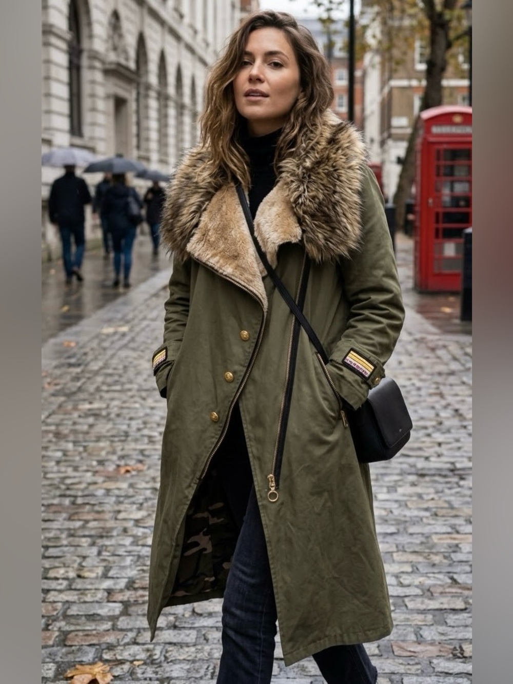 PINKO Faux Fur Military Parka - Picture 15 of 16